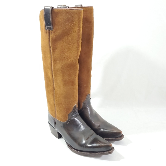Vtg FRYE Womens Brown Suede Leather Riding Boots - Picture 2 of 12
